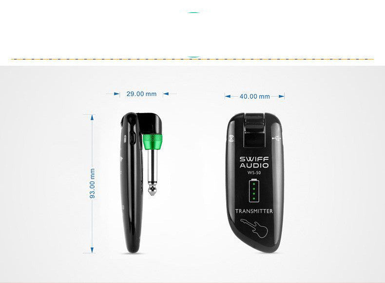 Wireless Transmitter Receiver For Electric Guitar Musical Instrument