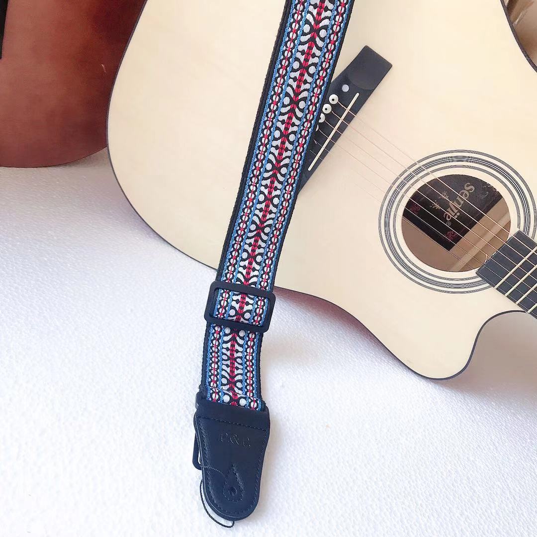 Embroidered guitar strap