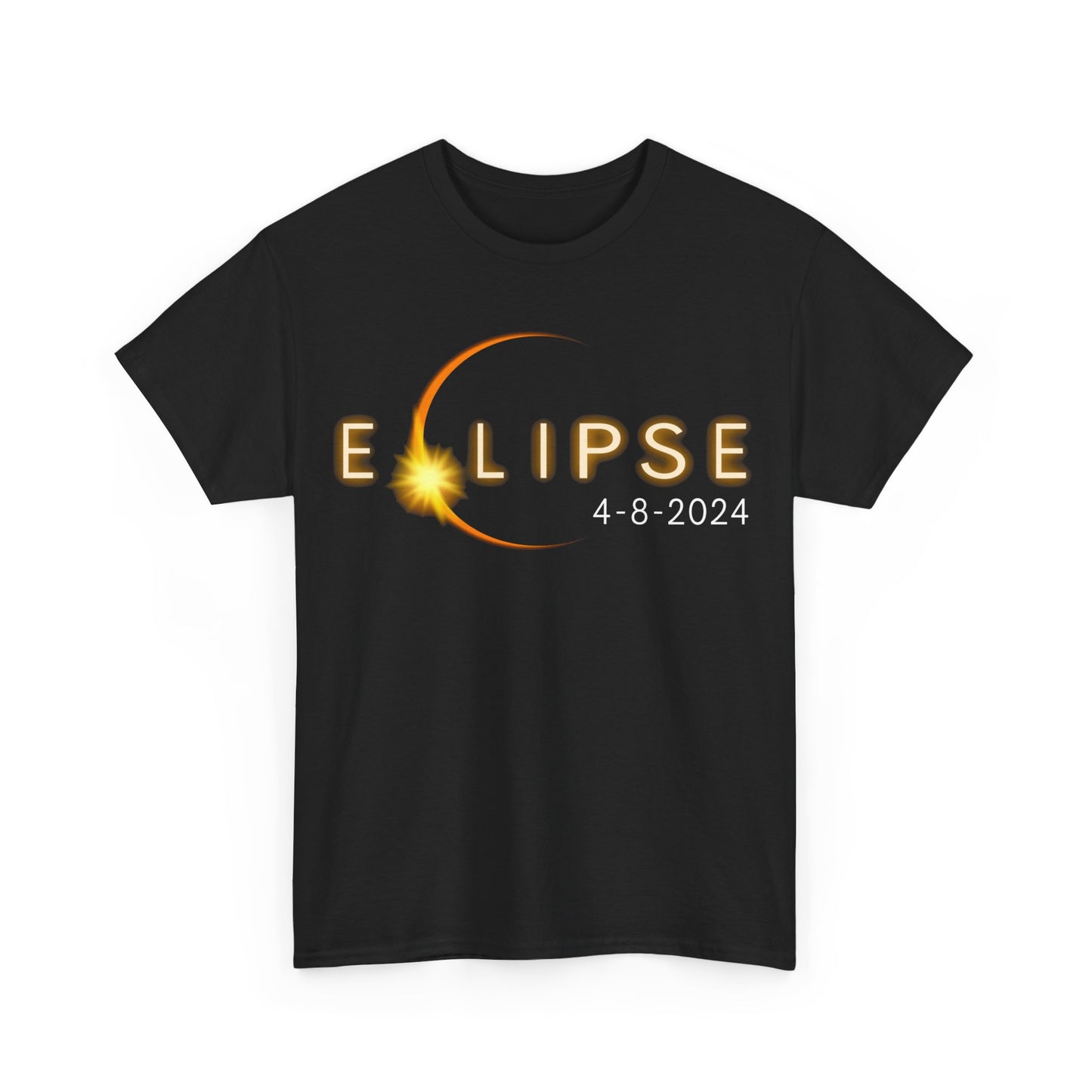 Total Eclipse 2024 w/image of dates and cities' amazing golden colored graphics