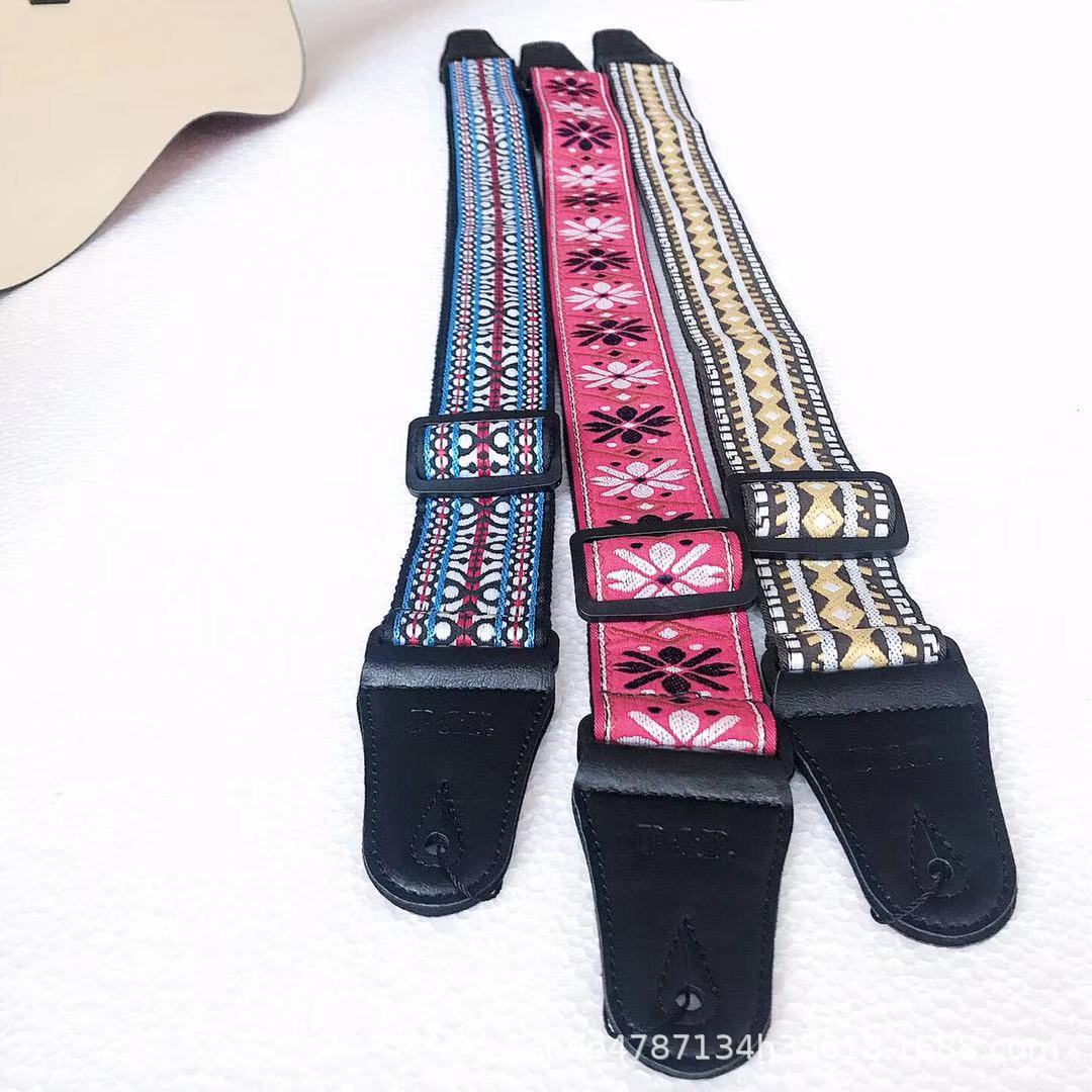 Embroidered guitar strap